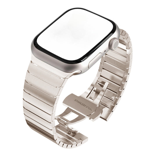 Williane Skiva Beaded with Stainless Steel Apple Watch Strap