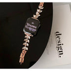 Williane Skiva Leaf Bling Strap Stainless Steel Metal Apple Watch Strap