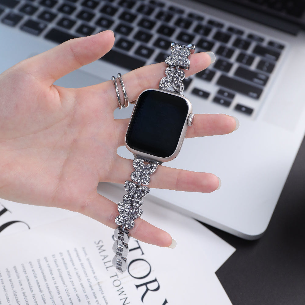 Williane Skiva Butterfly Diamond Apple Watch Strap