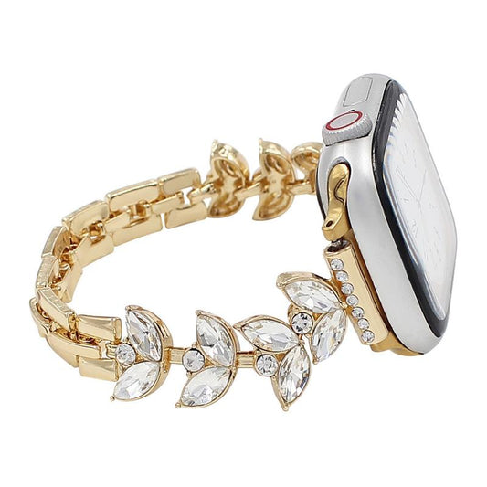 Williane Skiva Leaf Bling Strap Stainless Steel Metal Apple Watch Strap