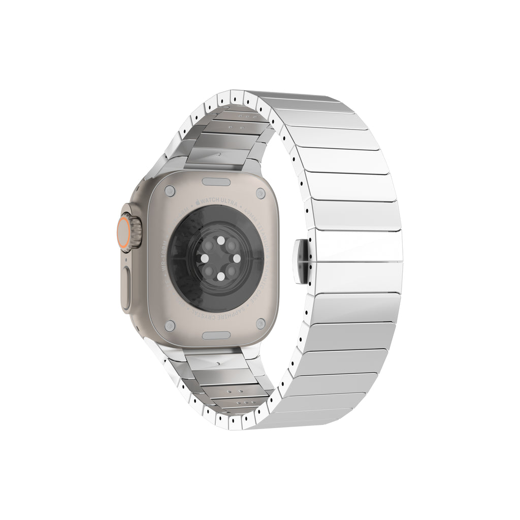 Williane Skiva Beaded with Stainless Steel Apple Watch Strap