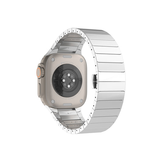 Williane Skiva Beaded with Stainless Steel Apple Watch Strap