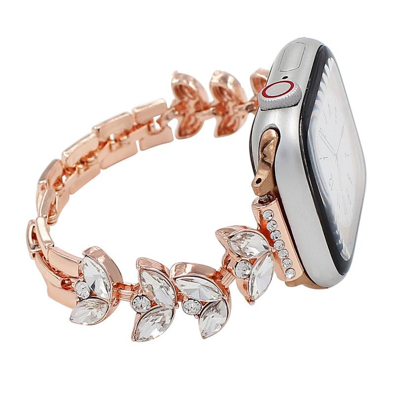 Williane Skiva Leaf Bling Strap Stainless Steel Metal Apple Watch Strap
