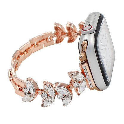 Williane Skiva Leaf Bling Strap Stainless Steel Metal Apple Watch Strap