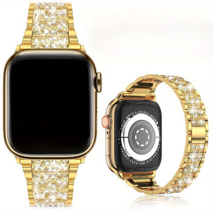 Williane Skiva Three-Bead Full Rhinestone Apple Watch Strap