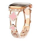 Williane Skiva Pink four-leaf clover Apple Watch Strap