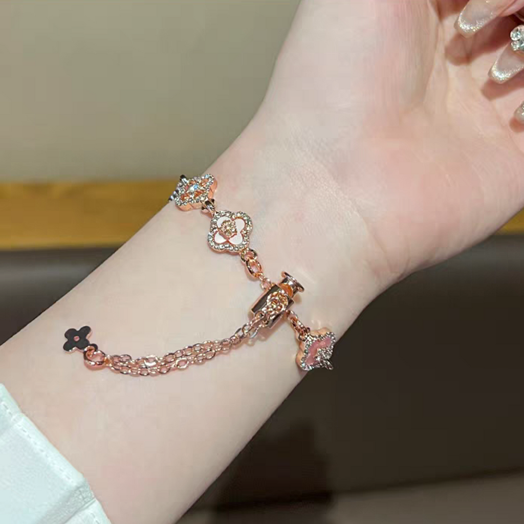 Williane Skiva Floral Heart Clover Slim Metal Bracelet Apple Watch Strap