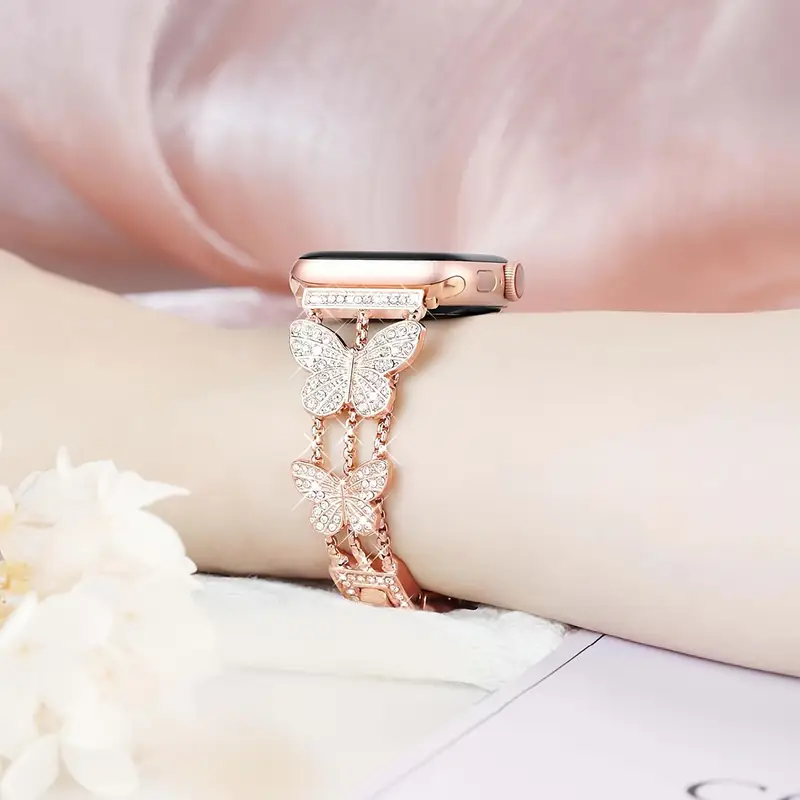 Williane Skiva Diamond Butterfly Apple Watch Strap