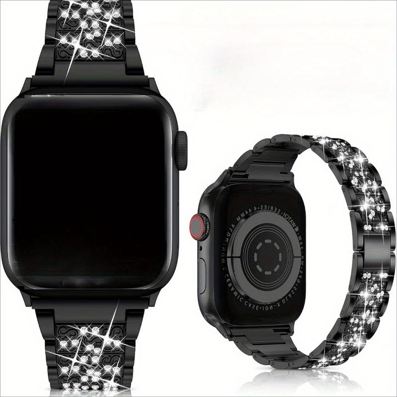 Williane Skiva Three-Bead Full Rhinestone Apple Watch Strap