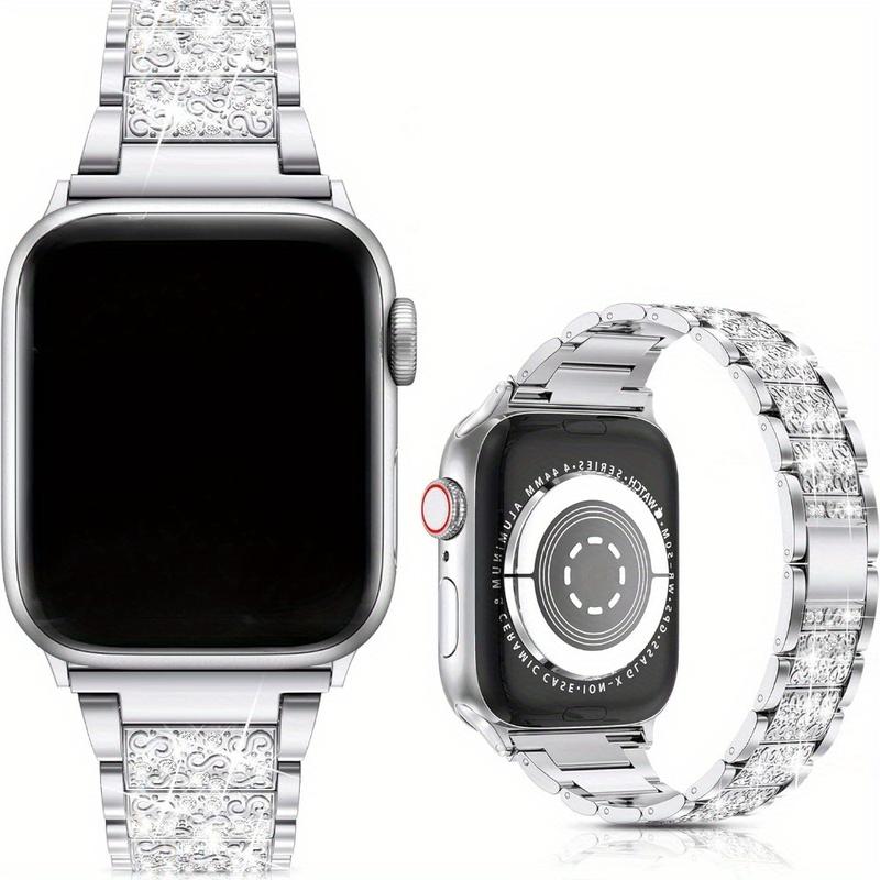 Williane Skiva Three-Bead Full Rhinestone Apple Watch Strap