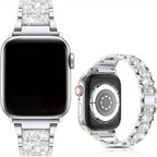 Williane Skiva Three-Bead Full Rhinestone Apple Watch Strap