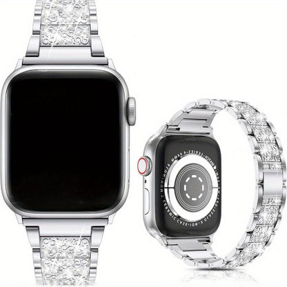 Williane Skiva Three-Bead Full Rhinestone Apple Watch Strap