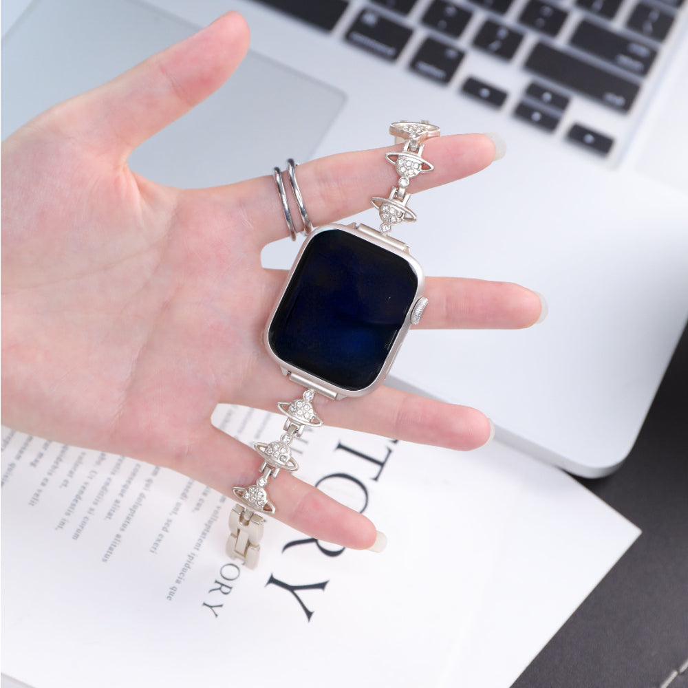 Williane Skiva Saturn White Stone Apple Watch Strap