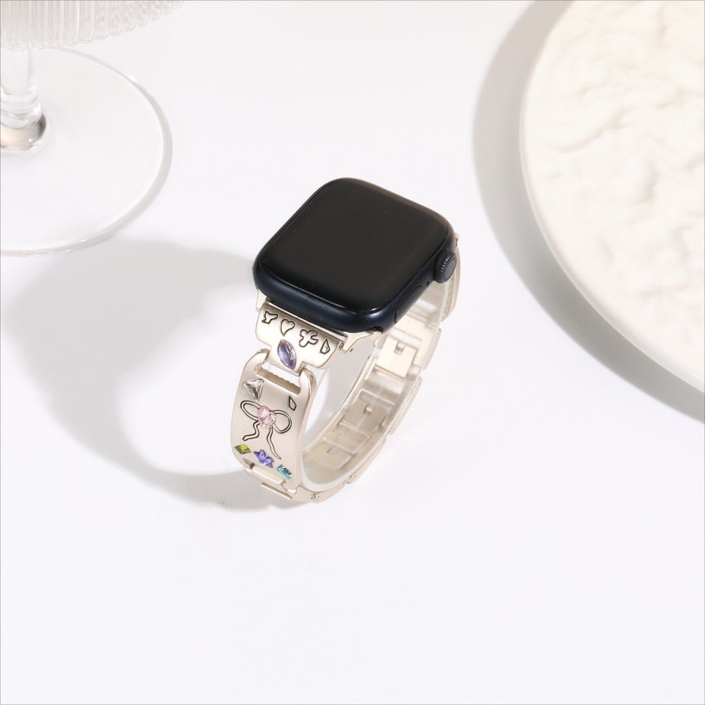 Williane Skiva Colorful zircon bow Apple Watch Strap