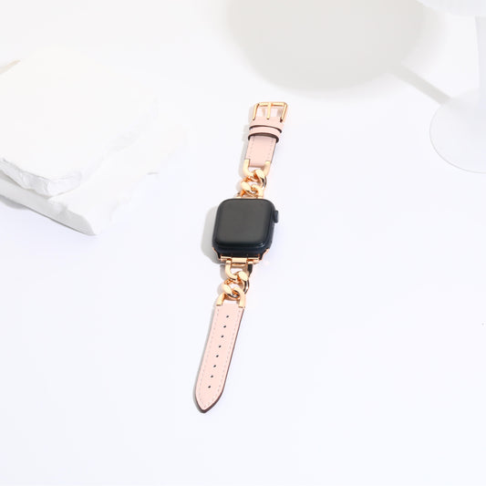 Williane Skiva Leather Belt Twist Chain Apple Watch Strap