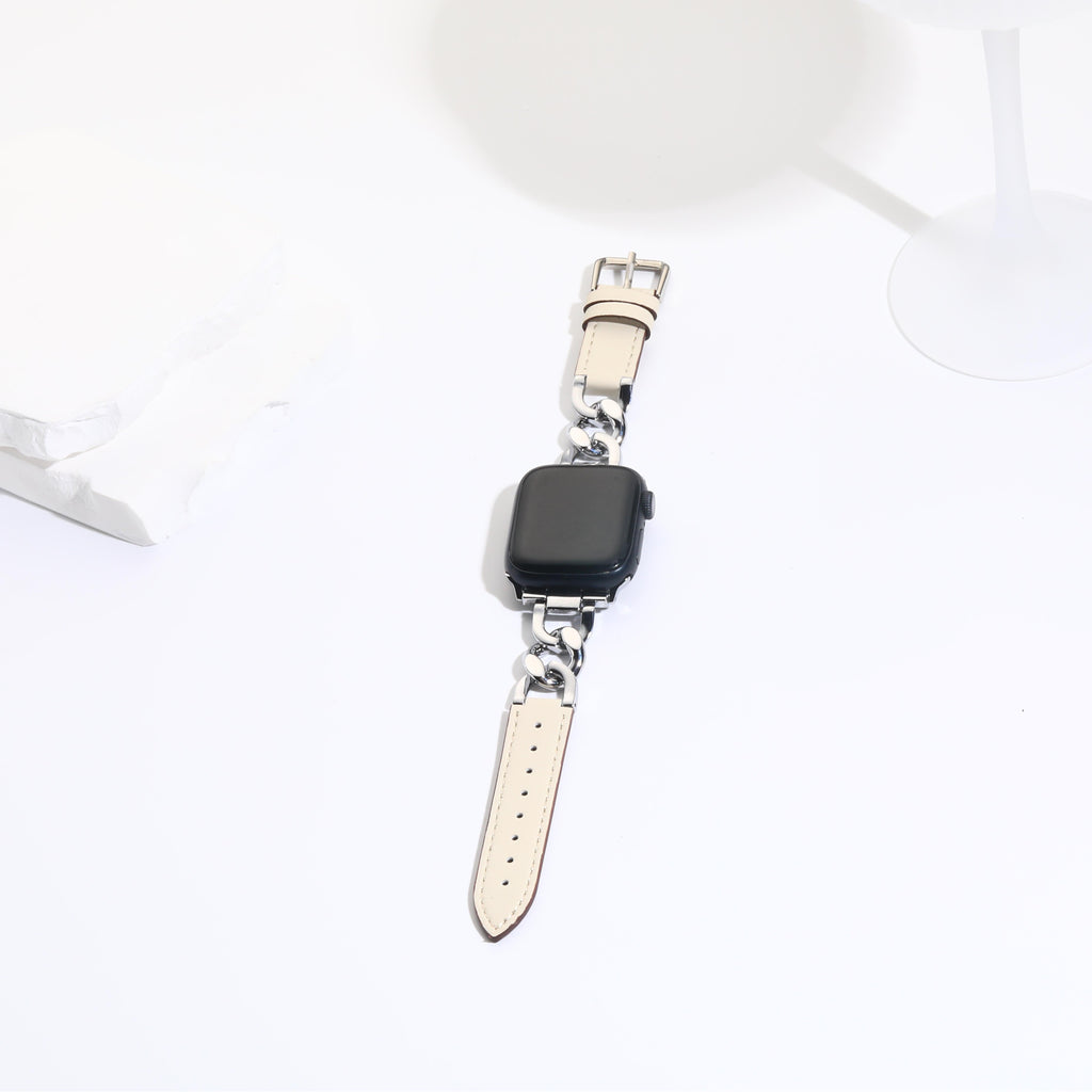 Williane Skiva Leather Belt Twist Chain Apple Watch Strap