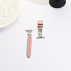 Williane Skiva Leather Clover Strap Elegant Metal Apple Watch Strap