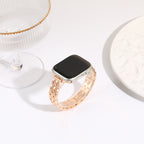 Williane Skiva Two rows of diamonds on the small waist Apple Watch Strap