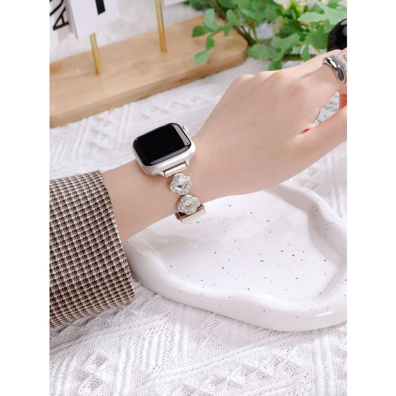 Williane Skiva Clover Bling Strap Stainless Steel Metal Apple Watch Strap