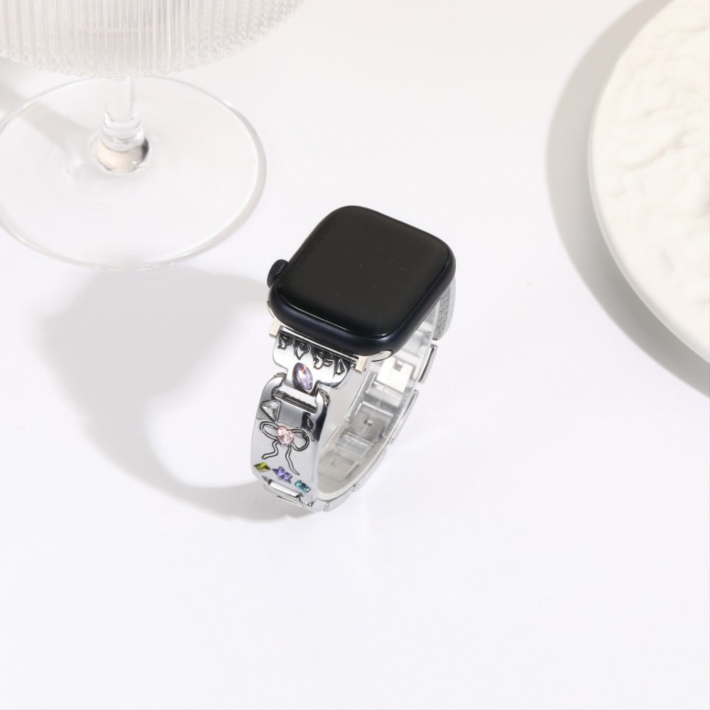 Williane Skiva Colorful zircon bow Apple Watch Strap