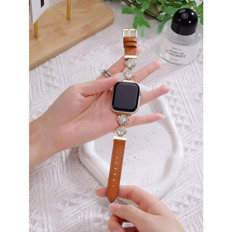 Williane Skiva Clover Bling Strap Stainless Steel Metal Apple Watch Strap