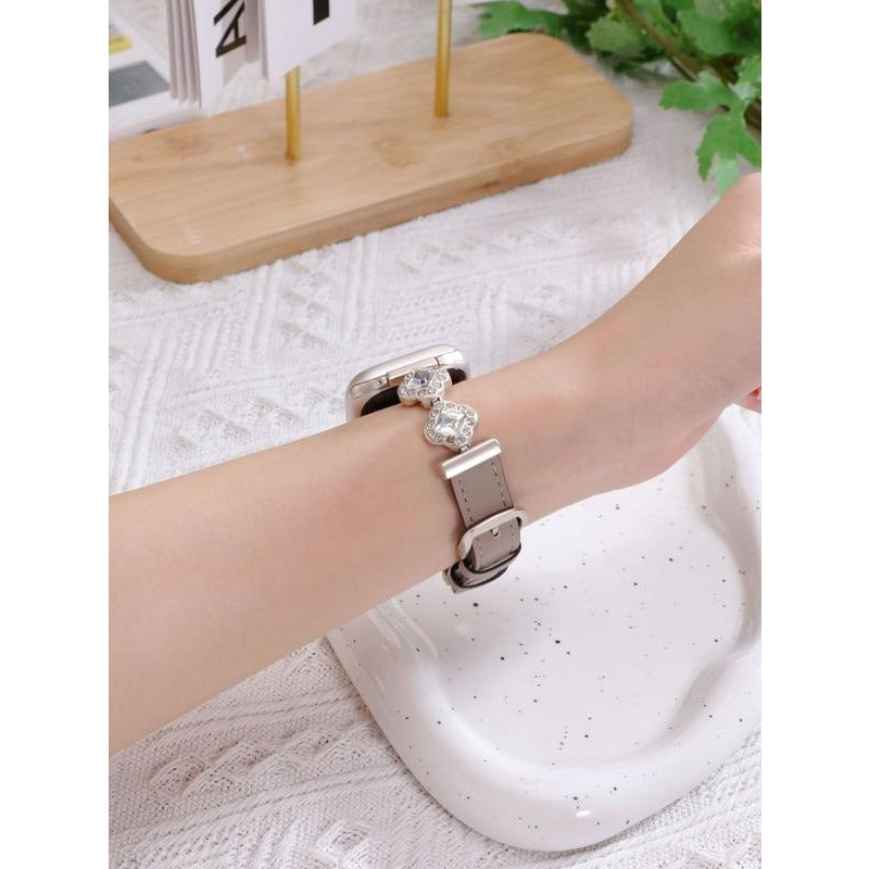 Williane Skiva Clover Bling Strap Stainless Steel Metal Apple Watch Strap