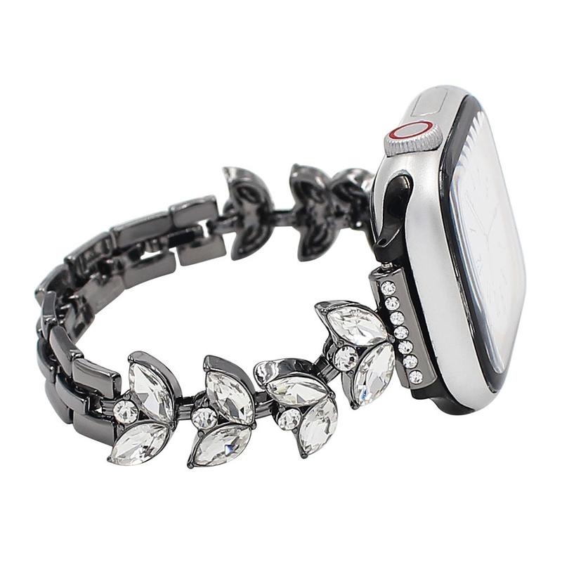 Williane Skiva Leaf Bling Strap Stainless Steel Metal Apple Watch Strap