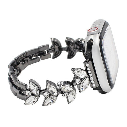 Williane Skiva Leaf Bling Strap Stainless Steel Metal Apple Watch Strap
