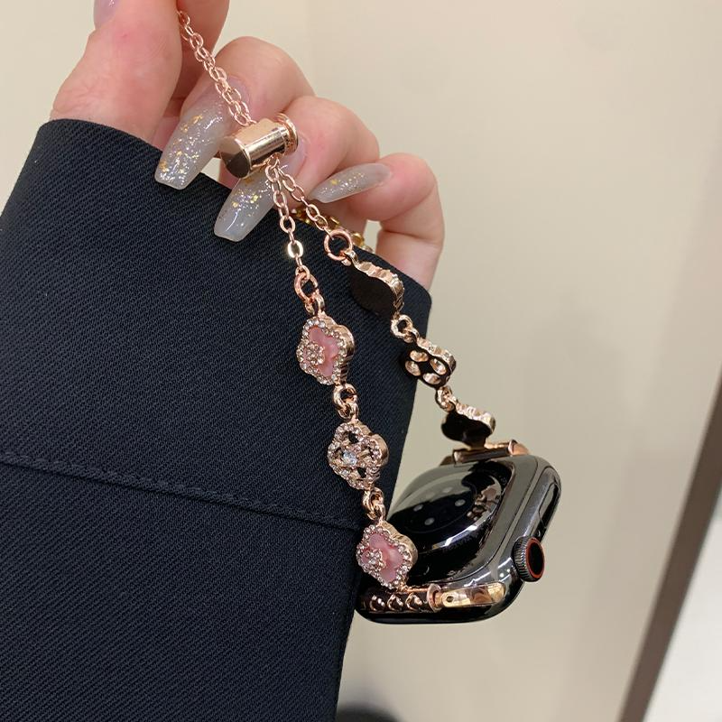 Williane Skiva Floral Heart Clover Slim Metal Bracelet Apple Watch Strap