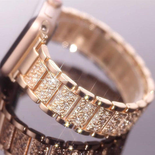 Williane Skiva Three-Bead Full Rhinestone Apple Watch Strap