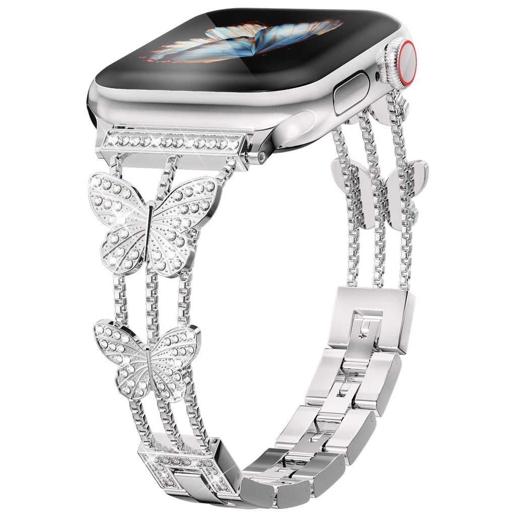 Williane Skiva Diamond Butterfly Apple Watch Strap