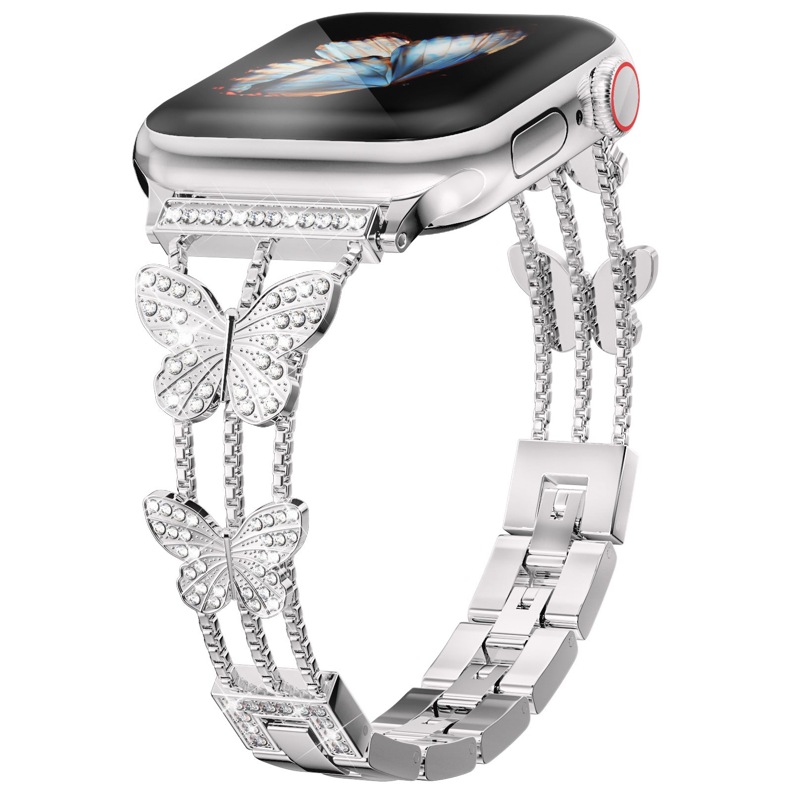 Williane Skiva Diamond Butterfly Apple Watch Strap