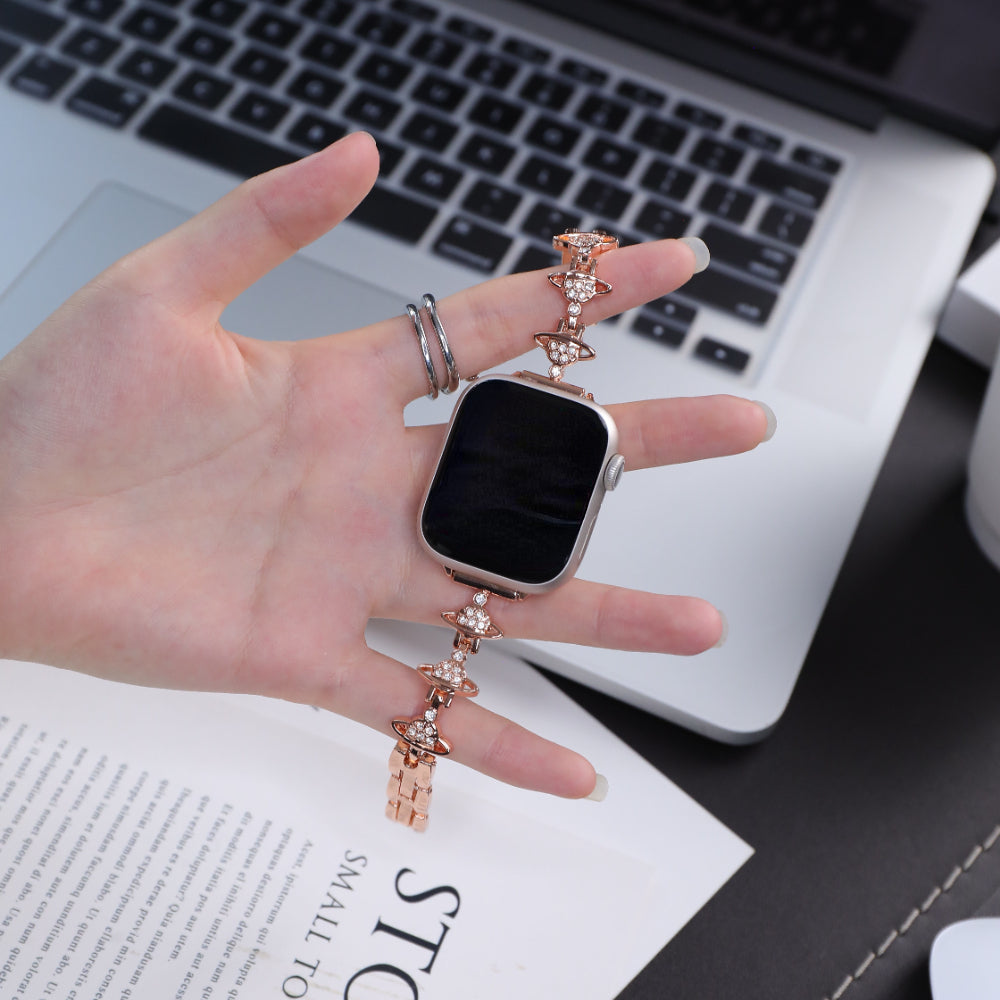 Williane Skiva Saturn White Stone Apple Watch Strap