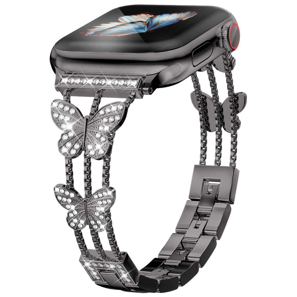 Williane Skiva Diamond Butterfly Apple Watch Strap