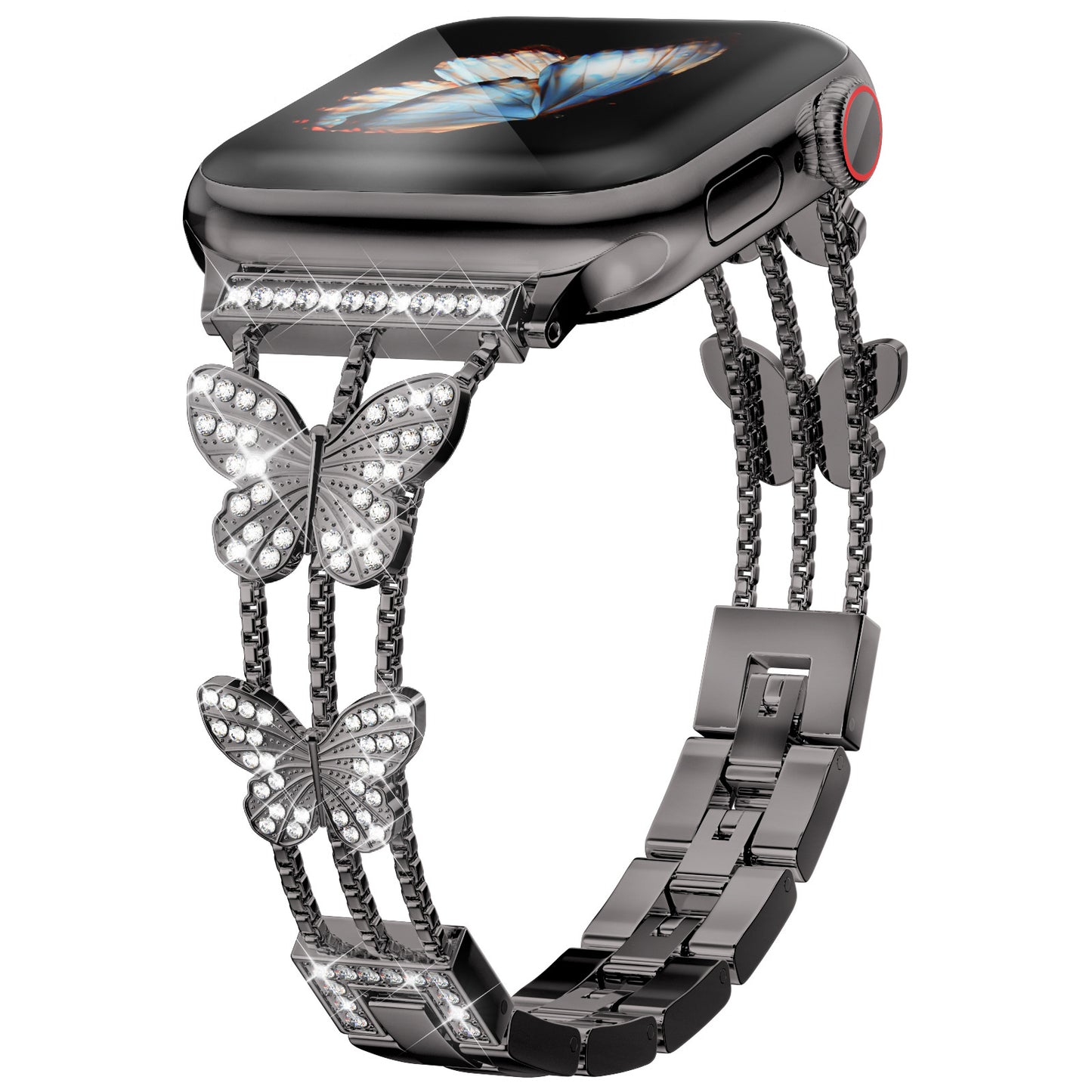 Williane Skiva Diamond Butterfly Apple Watch Strap