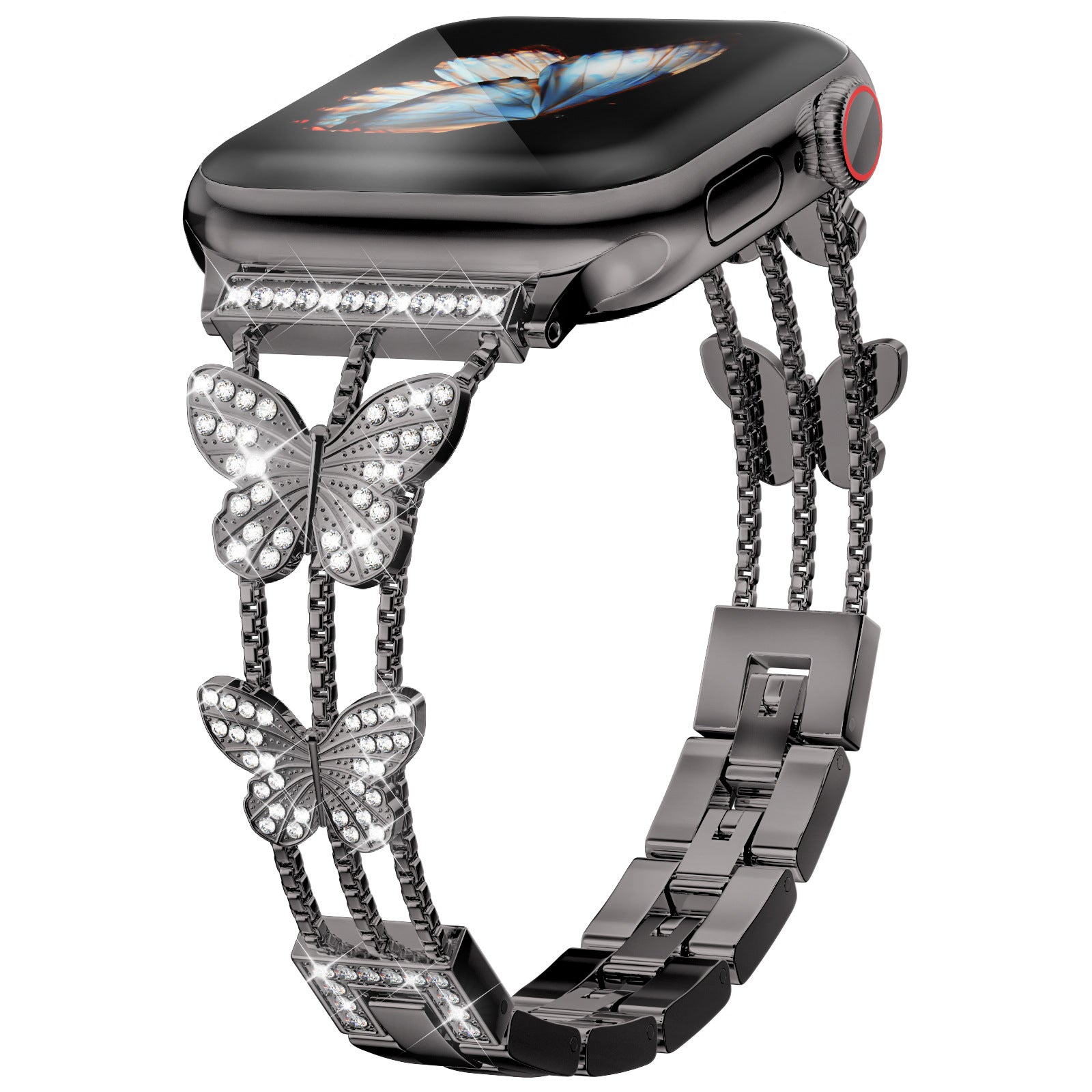 Williane Skiva Diamond Butterfly Apple Watch Strap