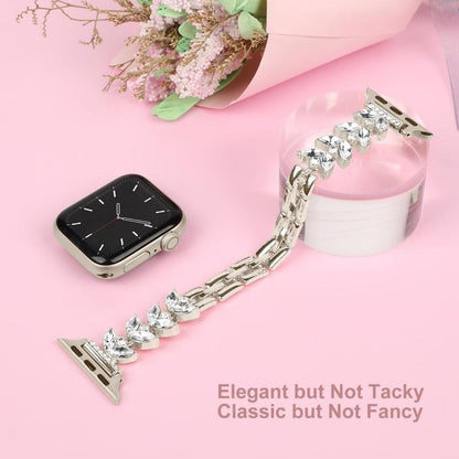 Williane Skiva Leaf Bling Strap Stainless Steel Metal Apple Watch Strap
