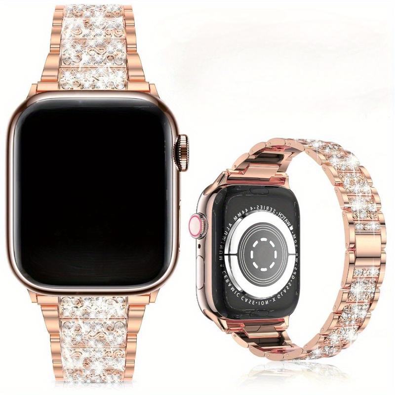Williane Skiva Three-Bead Full Rhinestone Apple Watch Strap