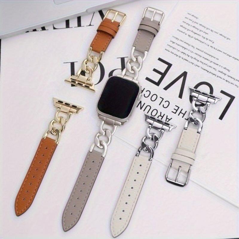 Williane Skiva Leather Belt Twist Chain Apple Watch Strap