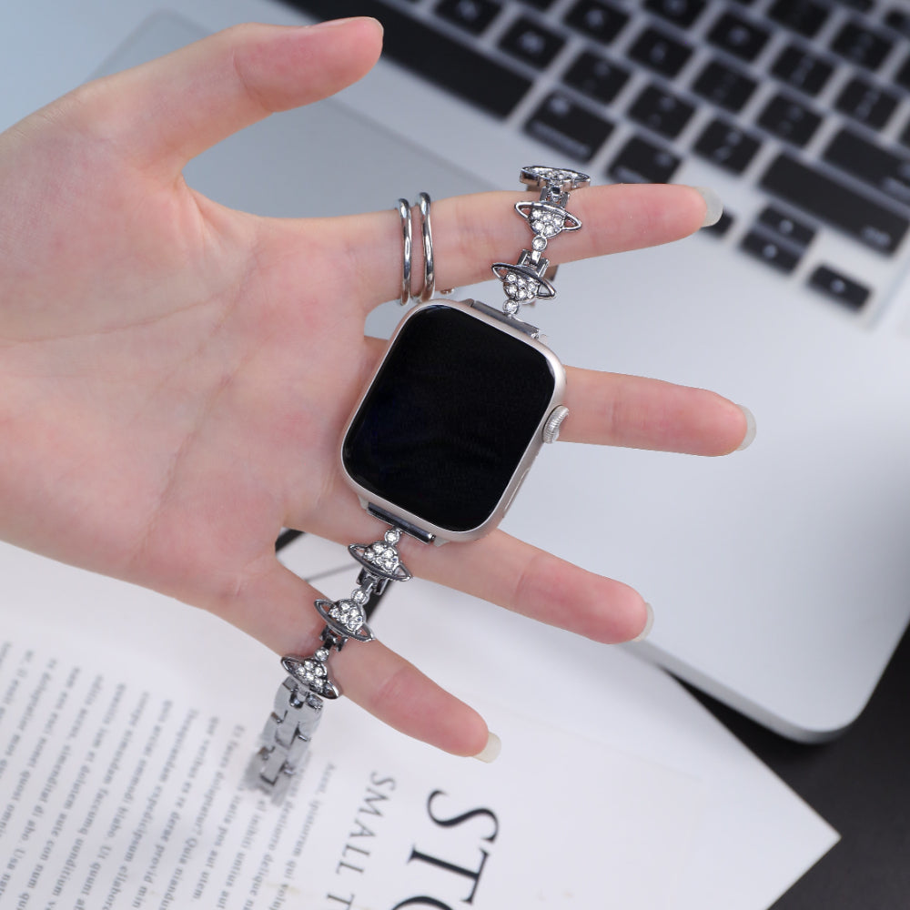 Williane Skiva Saturn White Stone Apple Watch Strap