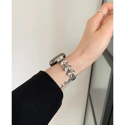 Williane Skiva Leaf Bling Strap Stainless Steel Metal Apple Watch Strap