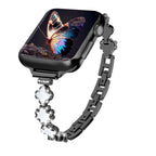 Williane Skiva White Shell Clover Slim Metal Bracelet Apple Watch Strap