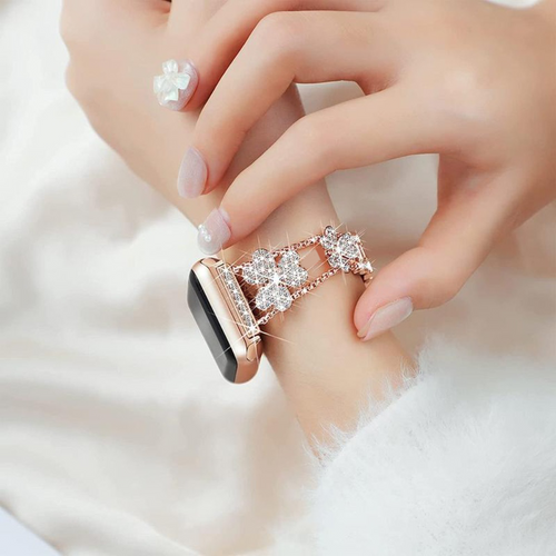 Williane Skiva Three-Leaf Clover Slim Metal Bracelet Apple Watch Strap