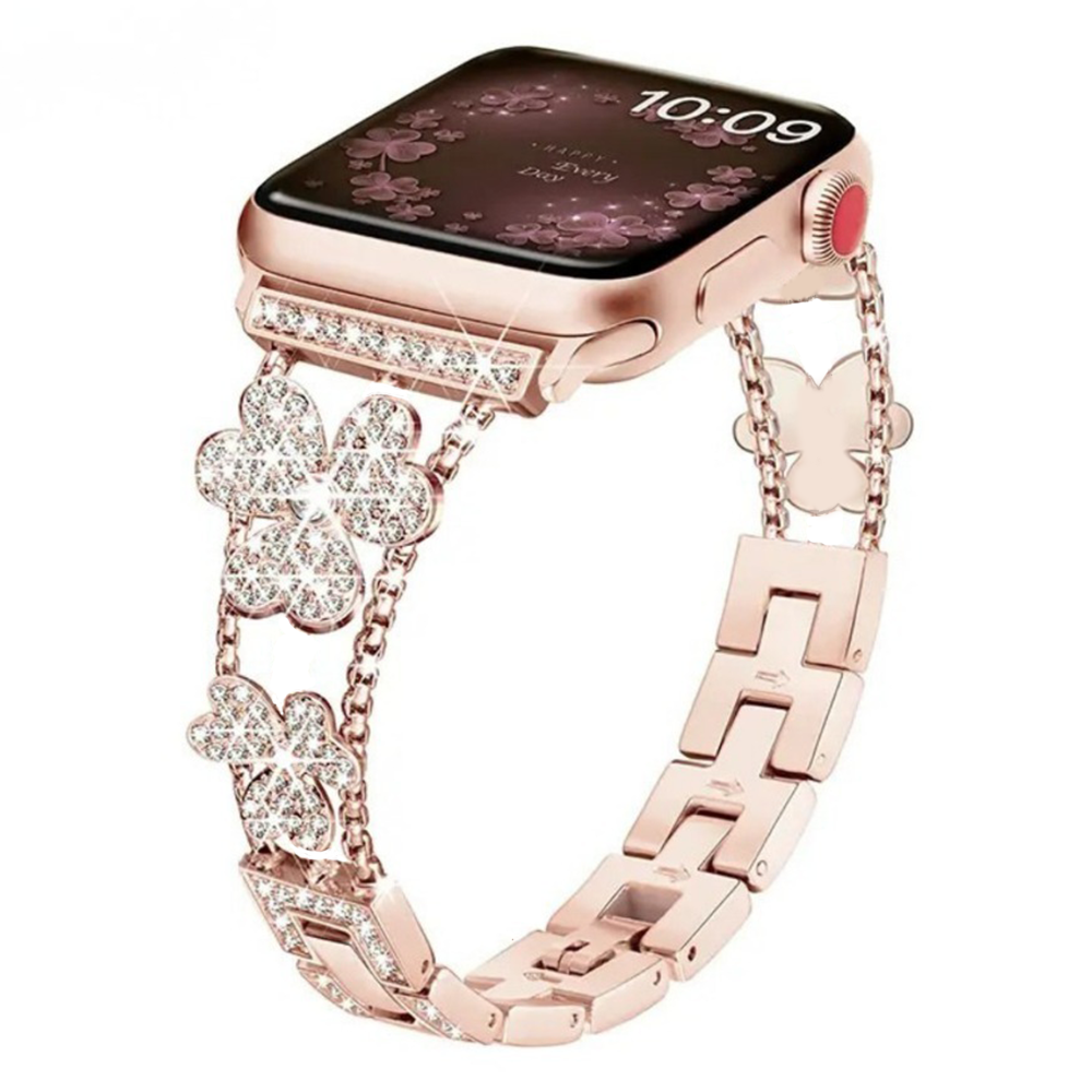 Williane Skiva Three-Leaf Clover Slim Metal Bracelet Apple Watch Strap