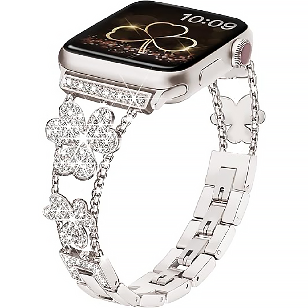 Williane Skiva Three-Leaf Clover Slim Metal Bracelet Apple Watch Strap