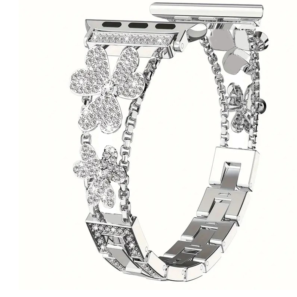 Williane Skiva Three-Leaf Clover Slim Metal Bracelet Apple Watch Strap